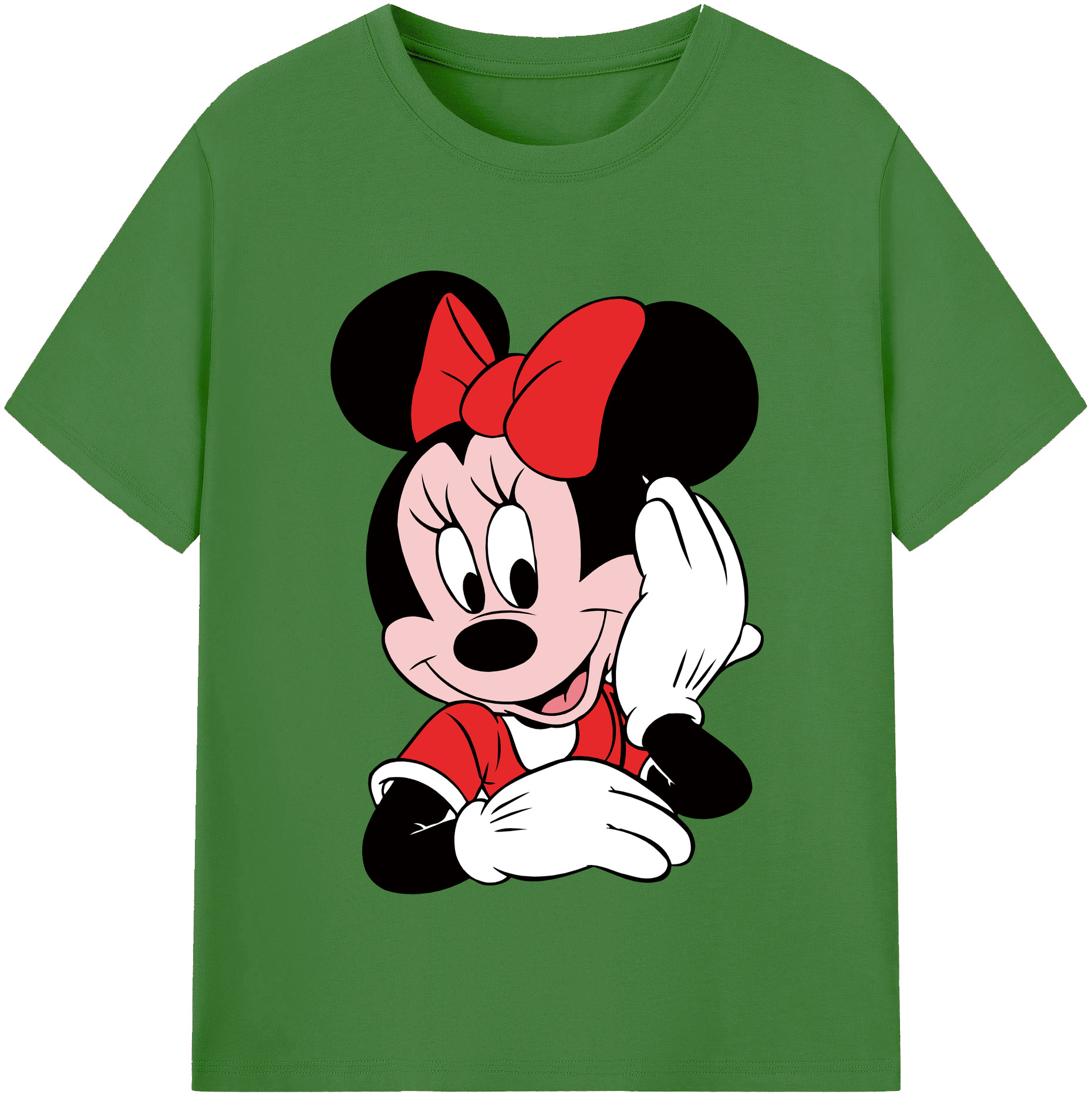 （画像用） ミッキーマウス Mickey Mouse レディースカジュアルプリントTシャツ（綿100％）